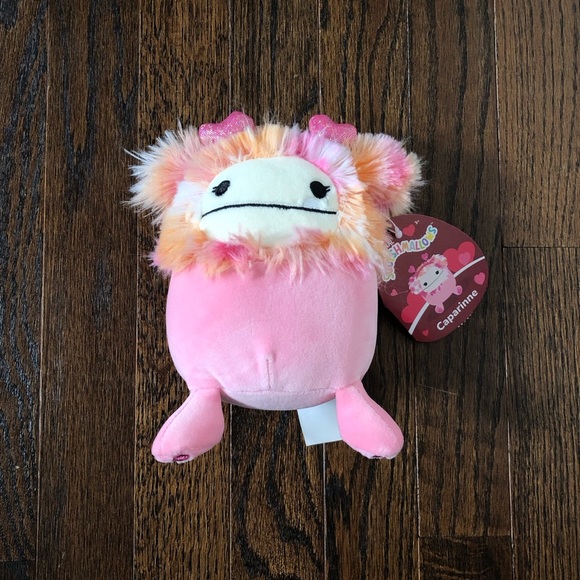 Squishmallows 6” Pink/Orange Tye-Die Caparinne the Big Foot - Valentine’s Day - Picture 2 of 8